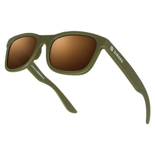 Siroko Landhausplatz Polarized Sunglasses Grün Brown Mirror
