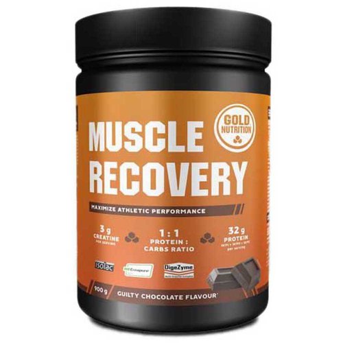 Gold Nutrition 900g Chocolate Muscle Recovery Schwarz