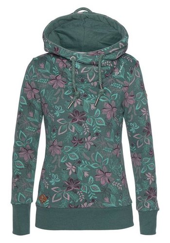 Ragwear Sweater GRIPY FLOWERS O Hoodie mit floralem All Over-Druck