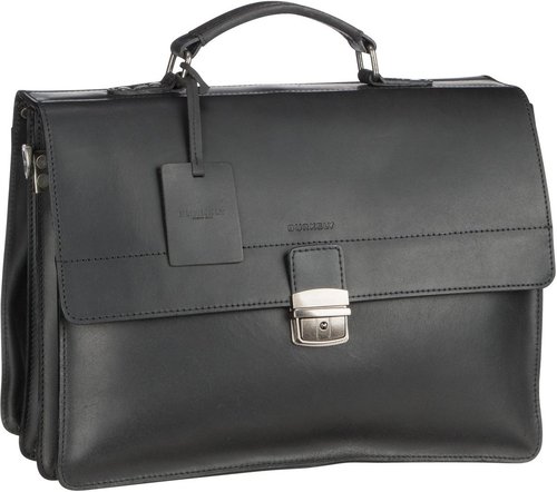 Burkely Vintage Dean Briefcase 6379  in Schwarz (14.6 Liter), Aktentasche