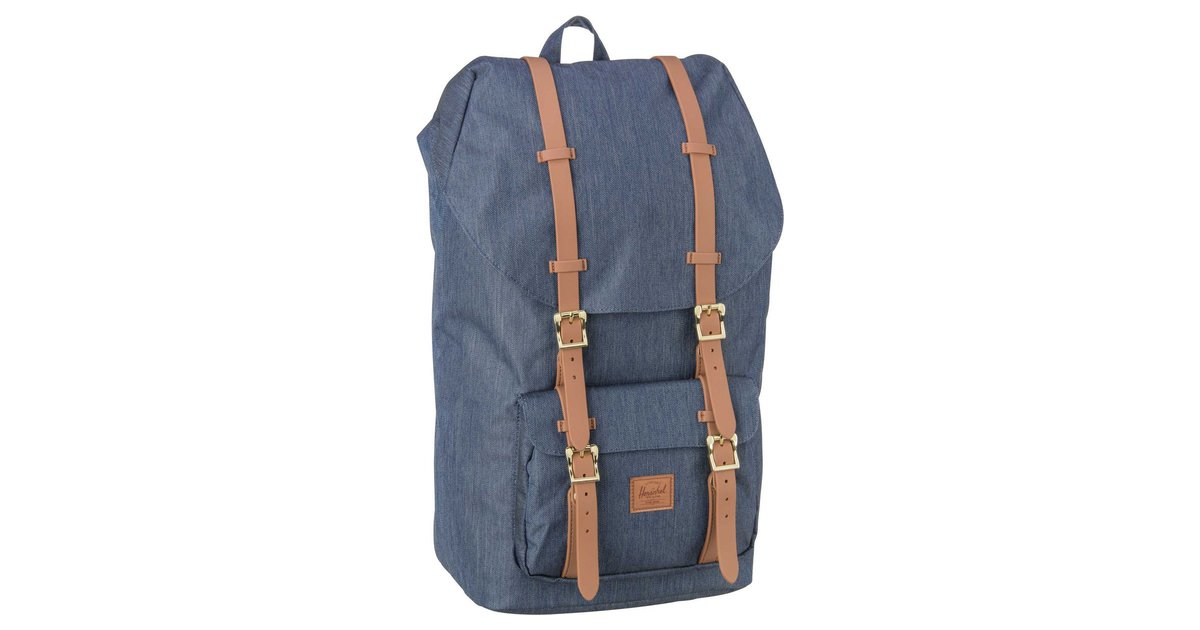 Herschel Laptoprucksack Little America Indigo Denim Crosshatch (25 Liter)