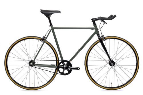 State Bicycle Co. State Bicycle 4130 Core Line Fixie  Singlespeed Fahrrad - Army Green