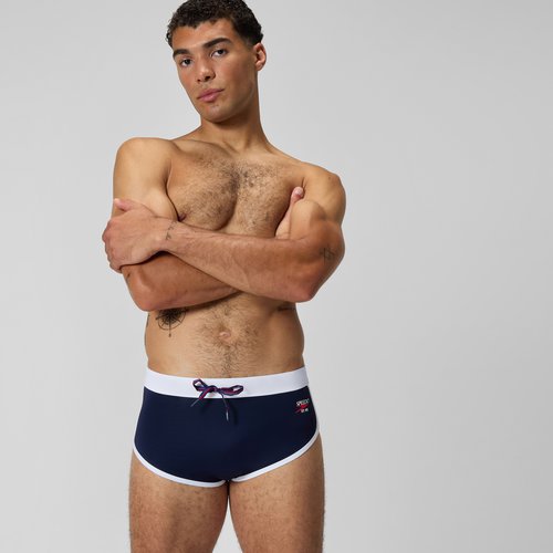 Speedo Jetstream Logo-Badehose 9 cm Marineblau/Weiß für Herren