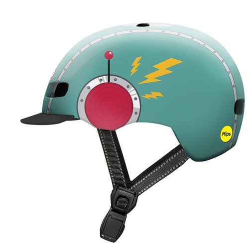 Nutcase Little Nutty Tin Robot Helmet Grün XS