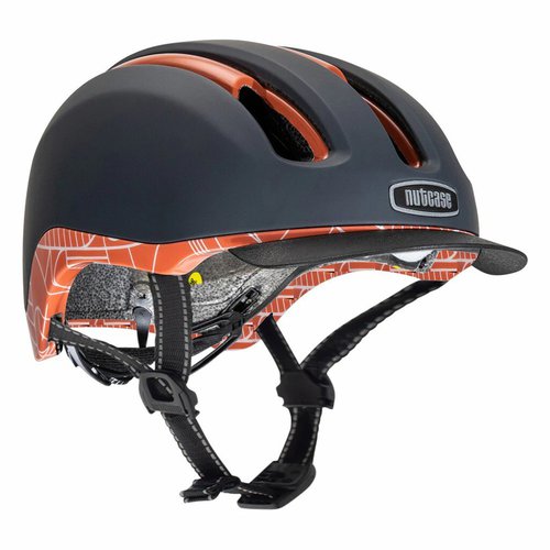Nutcase Vio Adventure Bahous Red Mips Urban Helmet Schwarz L-XL
