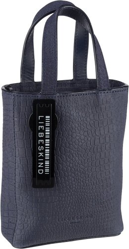 liebeskind berlin Umhängetasche Paper Bag XS Suede Lizard Midnight Sky (1.7 Liter)