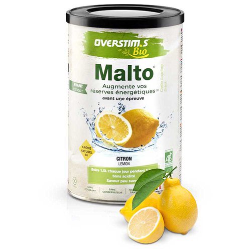 Overstims Malto Bio 450g Lemon Energy Drink Weiß