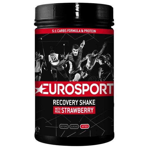 Eurosport Nutrition 450g Strawberry Recovery Shake Schwarz
