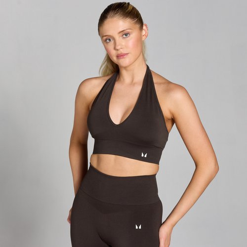 MyProtein MP Damen Tempo Nahtloser Neckholder-BH – Schokolade - XXL