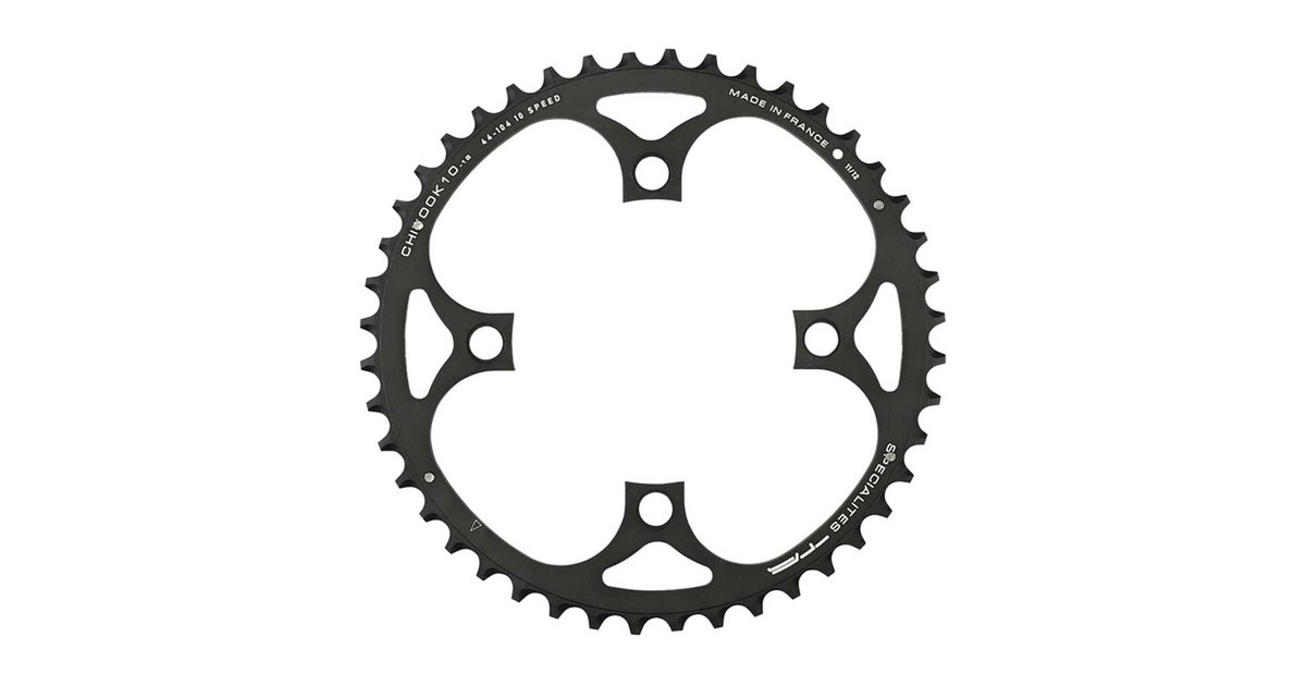 Plateau Specialites TA Chinook Noir – 42 Dents, Entraxe 104 Mm, Pour Vélo