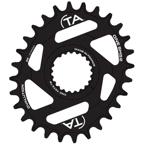 Specialites Ta One Oval Sh52-shimano Chainring Schwarz 28t