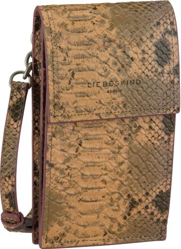 liebeskind berlin Umhängetasche Valentine Mobile Pouch Snake Caramel Blush (0.4 Liter)
