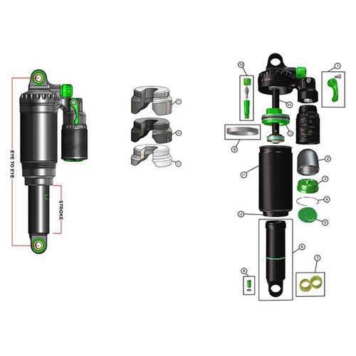 Topaz Damper Rebuild Kit Schwarz