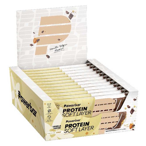 Powerbar Protein Soft Layer Proteinriegelbox Vanille Toffee 40g 12 Einheiten