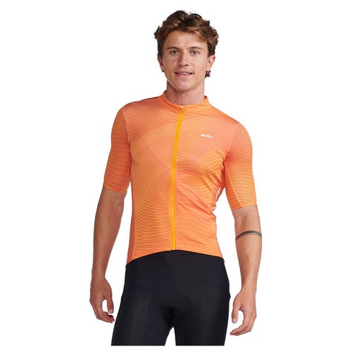 2xu Aero Cycle Short Sleeve Jersey Orange M Mann