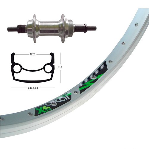 Exal Winora Xl 25 36 Ag.ej.mac.135 Mtb Hinterrad