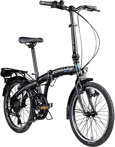 Zündapp Klapprad ZF20 Speed Folder, 6 Gang Shimano Tourney Schaltwerk, Kettenschaltung