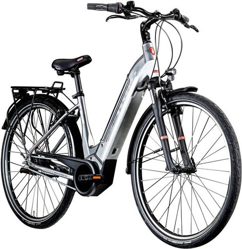 Zündapp E-Bike Cityrad Z905, 7 Gang Nexus Schaltwerk, Nabenschaltung, Mittelmotor, 400 Wh, Pedelec, Elektrofahrrad für Damen u. Herren