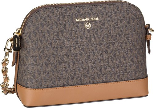 Michael Kors Umhängetasche Jet Set Charm Large Dome Xbody MK Signature Brown/Acorn (3.4 Liter)
