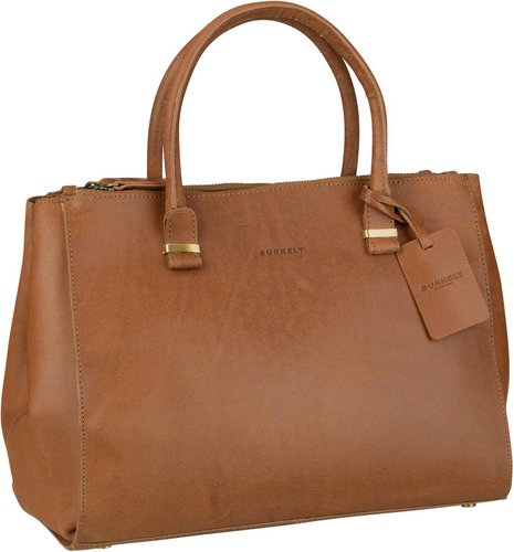 Burkely Vintage Wieske 2-Zipper 6971  in Cognac (16.4 Liter), Handtasche