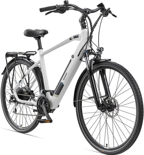 Telefunken E-Bike Trekkingrad Expedition XC941, 24 Gang Shimano Acera Schaltwerk, Kettenschaltung, Heckmotor, 417,6 Wh, (Straßenzulassung, ca. 100 km Reichweite, hydraulische Scheibenbremsen), Trekking Elektrofahrrad, Herren, 28 Zoll, 36 V 417,6 Wh Akku, Pedelec