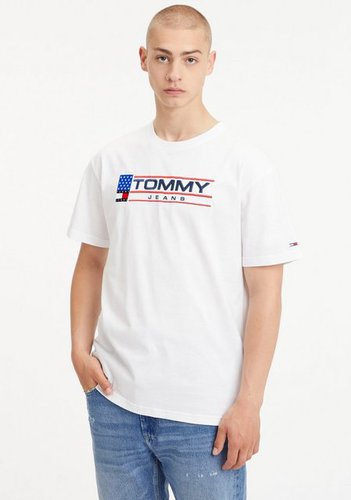 Tommy Jeans T-Shirt TJW REG SERIF LINEAR HOODIE mit Logostickerei