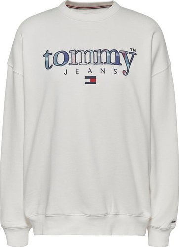 Tommy Jeans Sweater TJW OVR TARTAN 1 APPLIQUE CREW mit gestickter Applikation