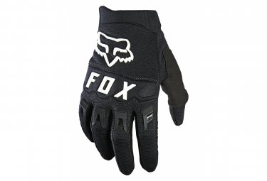 Fox paar kinder dirtpaw long gloves schwarz   weis