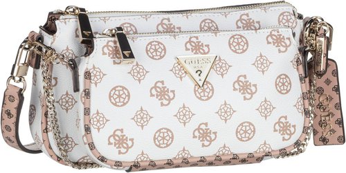 Guess Umhängetasche Arie Double Pouch Crossbody White Multi (3.2 Liter)