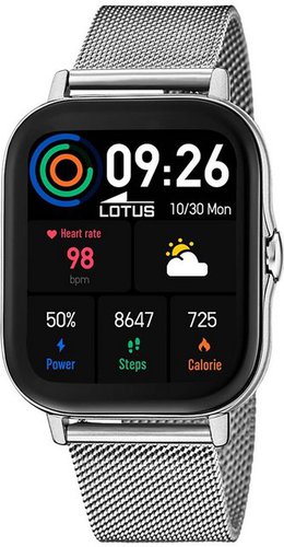 Lotus 50044/1 Smartwatch Set, 2-tlg., mit Wechselarmband aus schwarzem Kunststoff