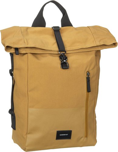 Sandqvist Rucksack / Daypack Dante Vegan Rolltop Bronze/Coating (18 Liter)