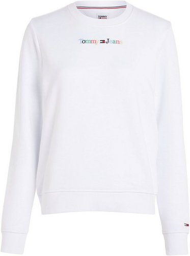 Tommy Jeans Sweatshirt TJW REG COLOR SERIF LINEAR CREW mit farbenfroher Logostickerei