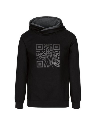 Trigema Sweatshirt Kapuzenpullover mit QR-Code-Muster