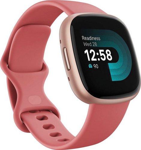 Fitbit Versa 4 + Infinity Band White Small Smartwatch Set, Infinity Band White Small, inkl. 6 Monate Fitbit Premium Mitgliedschaft