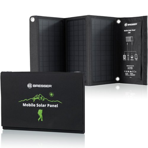 Bresser Solar Charger Usb Dc Output Mobile 21w Schwarz