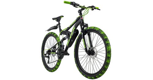 KS Cycling KS Cycling Mountainbike Fully 26 Zoll Bliss Pro , Rahmenhöhe: 46 cm schwarz/grün