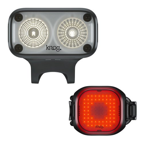 Knog Blinder Road 600 And Mini Square Light Set Silber 600  100 Lumens