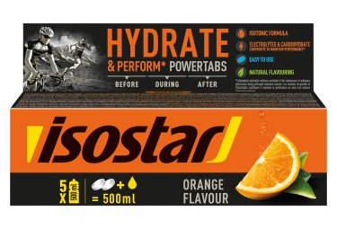 Isostar effervescent powertabs schnelle hydratation geschmack orange