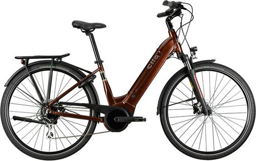 Cilo E-Bike Cityliner CCLÂ°02+ Chocolate, Shimano Acera M360 Schaltwerk, Kettenschaltung, Mittelmotor, 500 Wh Akku