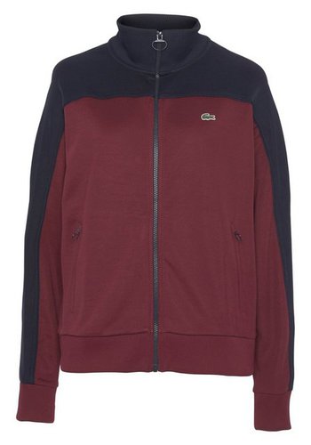 Lacoste Trainingsjacke mit gerippten Stehkragen