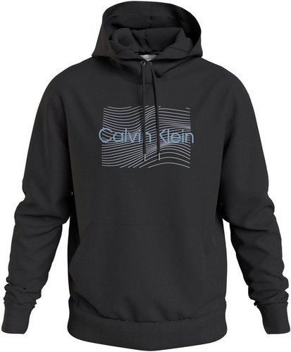 Calvin Klein Kapuzensweatshirt WAVE LINES HERO LOGO HOODIE mit Markenlabel