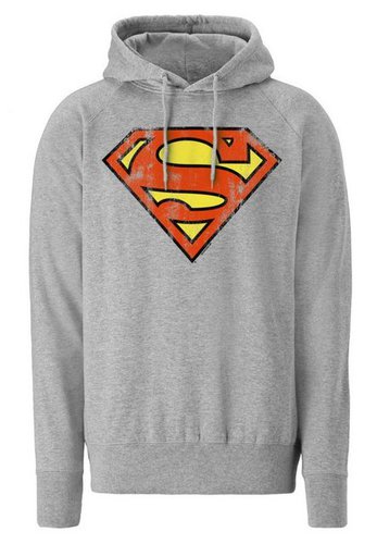 Logoshirt Kapuzensweatshirt DC - Superman Logo mit Superhelden-Print
