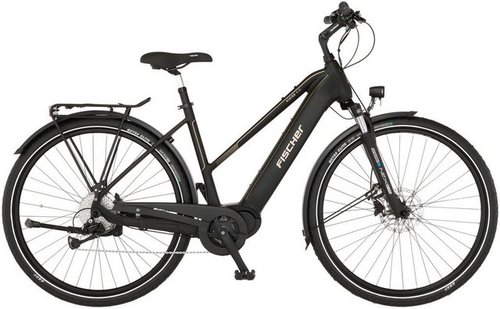 Fischer Fahrrad E-Bike VIATOR 4.2i 711, 9 Gang Shimano Acera Schaltwerk, Kettenschaltung, Mittelmotor, 711 Wh Akku, (mit Faltschloss)