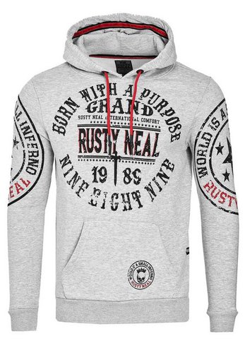 Rusty Neal Kapuzensweatshirt mit coolen Markenprints