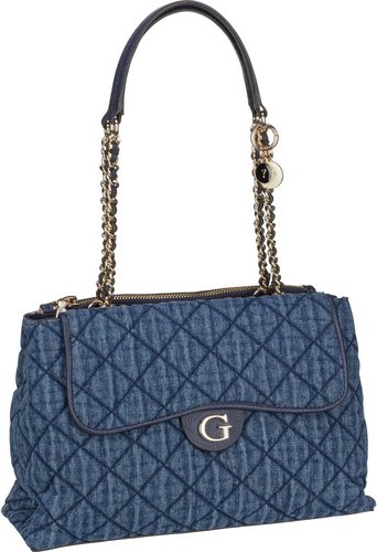 Guess Handtasche Gillian High Society Satchel Denim (7.7 Liter)