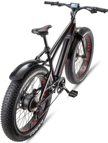 Telefunken E-Bike Aufsteiger FM350, 8 Gang, Kettenschaltung, Heckmotor, 576 Wh Akku, (26 Zoll x 4,00 Breitreifen, Geländebike off road, ca. 100km Reichweite), Fatbike Elektrofahrrad, Pedelec, Damen Herren, 36 V 576 Wh Akku