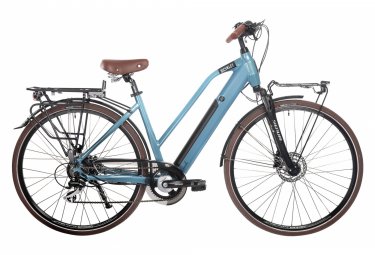 Bicyklet camille elektro stadtfahrrad shimano acera altus 8s 504 wh 700 mm blau