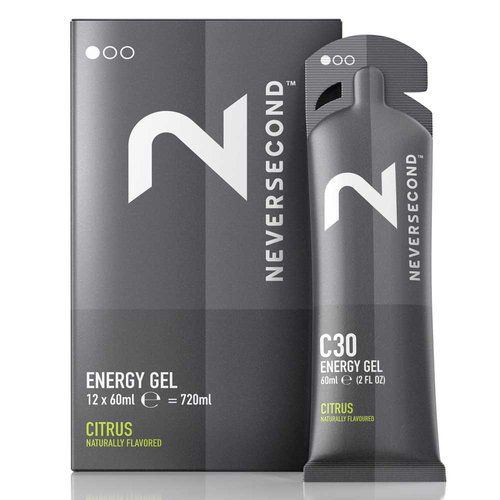 Neversecond C30 Schachtel Mit Energiegelen Zitronig 60ml 12 Einheiten