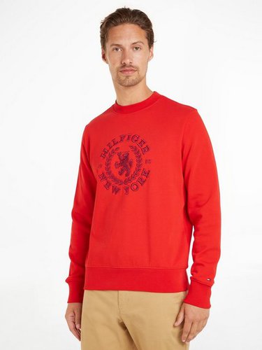 Tommy Hilfiger Sweatshirt BIG ICON CREST SWEATSHIRT mit großem Logo auf der Brust