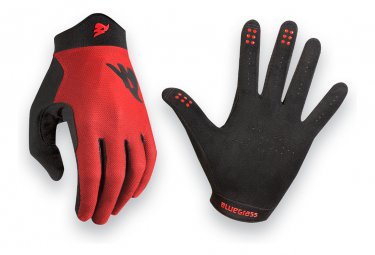 Bluegrass lange handschuhe union rot   schwarz